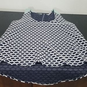 Cute blue patterened tank top